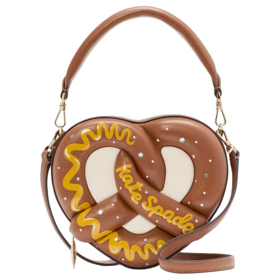 Kate Spade Patent Leather Shoulder Bag, Crossbody Bag, Handbag Women's Brown Multicolor