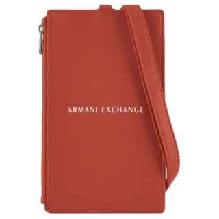 ARMANI EXCHANGEAE Polyurethane One Shoulder Cell Phone Pouch Men's Red Brown