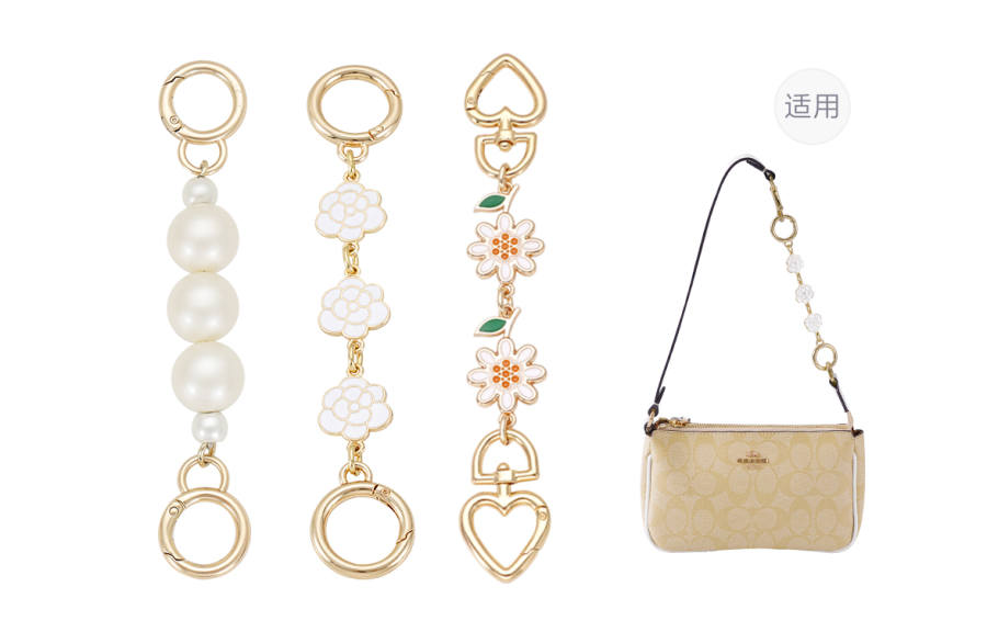 Lan Bao Fan Metal, Alloy Bag Accessories Women's Gold tone