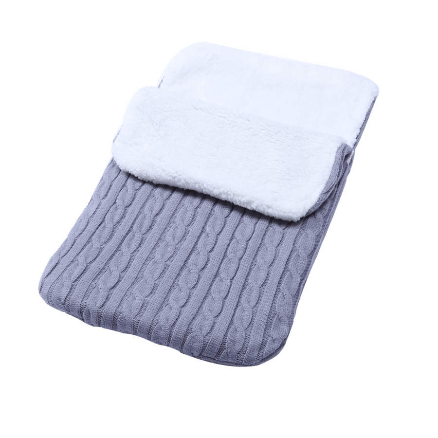 JBBCN Thickened Knitted Fabric Thermal, Yarn Powered, Fleece Lined Baby Sleeping Bag