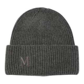 MaxMara Logo Embroidered Ribbed Beanie