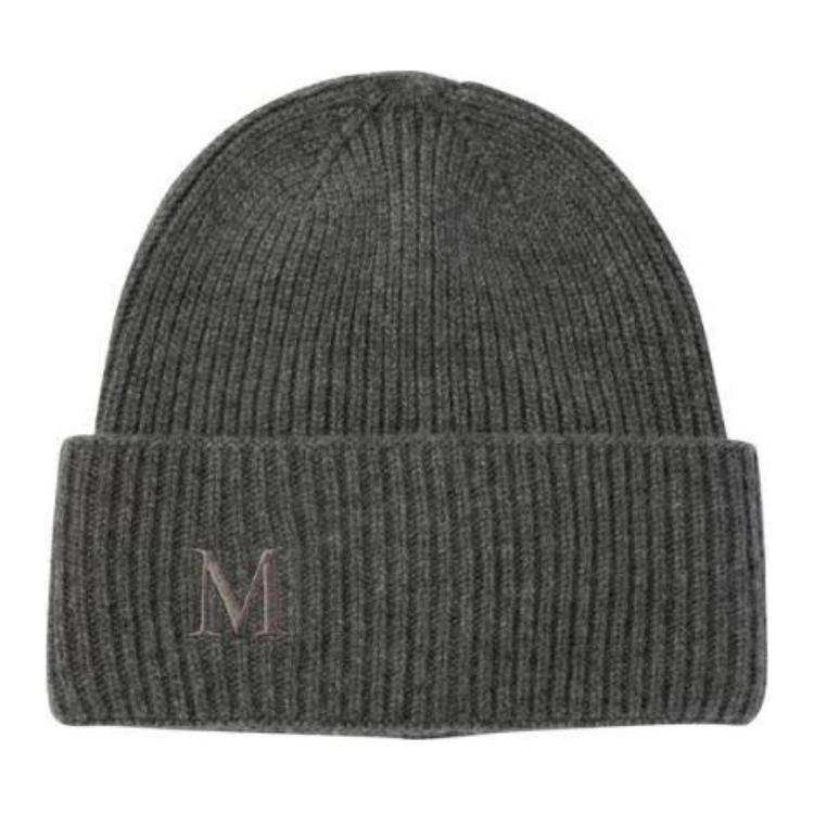 MaxMara Logo Embroidered Ribbed Beanie