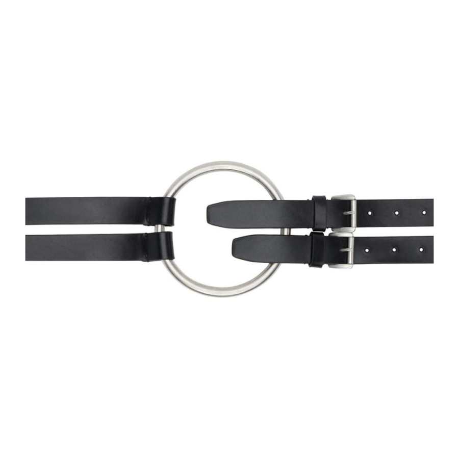 Ann Demeulemeester Leather Belts Women's Black Width 2.5CM