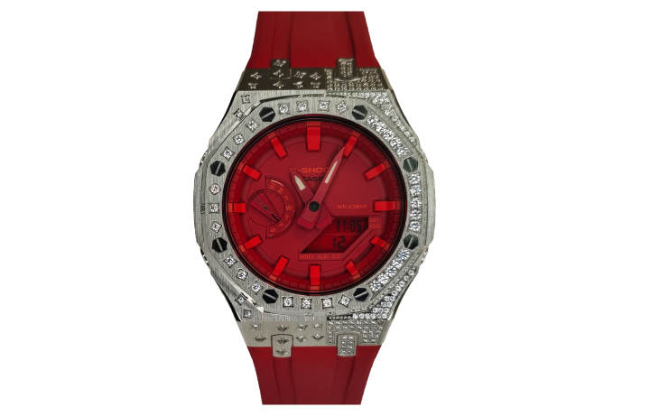 CASIO CASIO Men Liquid Crystal/Analog Dual Display Series Red Watch