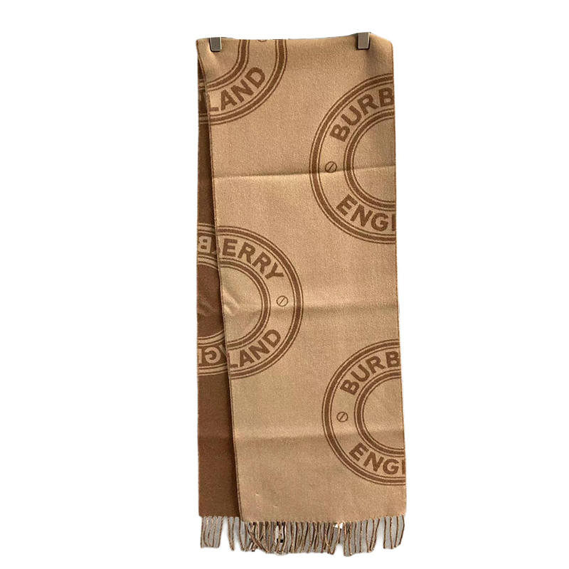 Burberry Wool Knit Scarves Unisex Brown