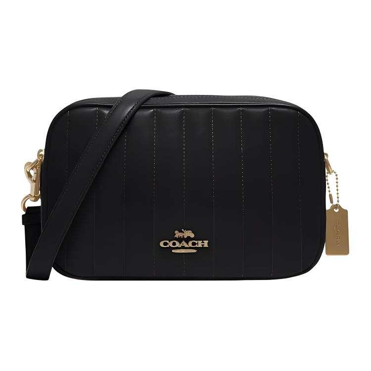 COACH Jes Leather Camera Bag, Shoulder Bag, Crossbody Bag Medium Women's Black