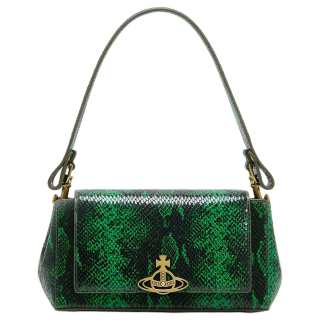 Vivienne Westwood Vivienne Westwood HAZEL Leather Shoulder Bag, Crossbody Bag, Handbag Medium Women's Green