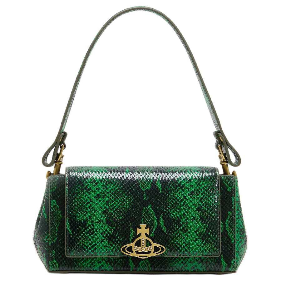 Vivienne Westwood Vivienne Westwood Vivienne Westwood HAZEL Leather Shoulder Bag, Crossbody Bag, Handbag Medium Women's Green