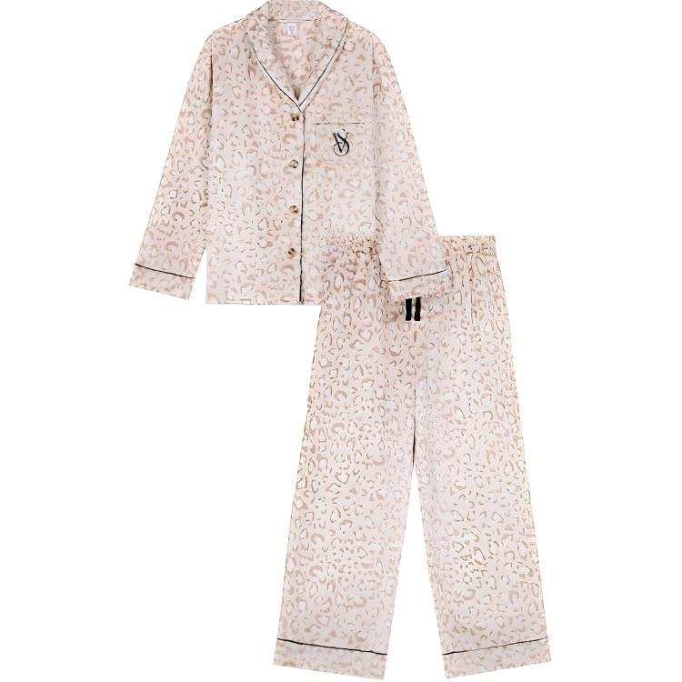 Victoria's Secret Pajama Set Plumping Soft And Fitting Warmth Instantly Women's Peach Orange