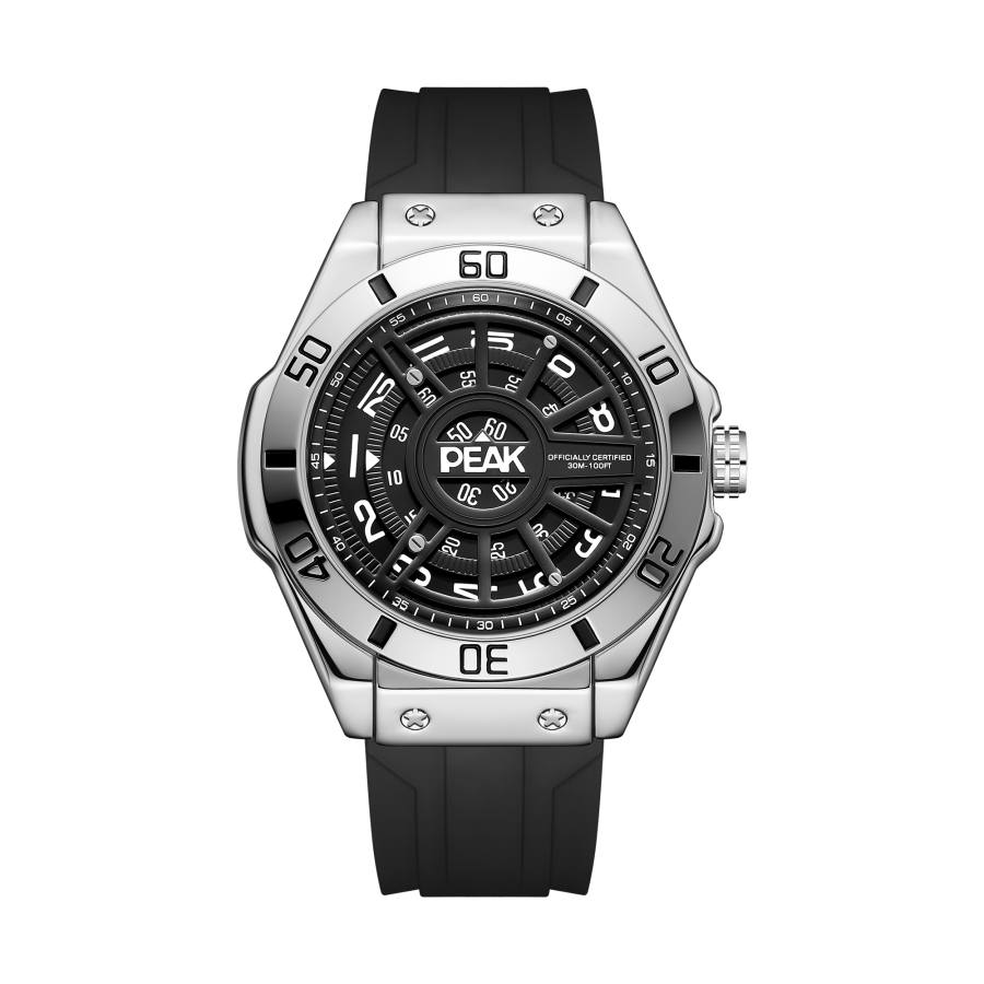 PEAK Space Collection Quartz Movement Silicone Strap Watch Men's Watches Skeleton Dial