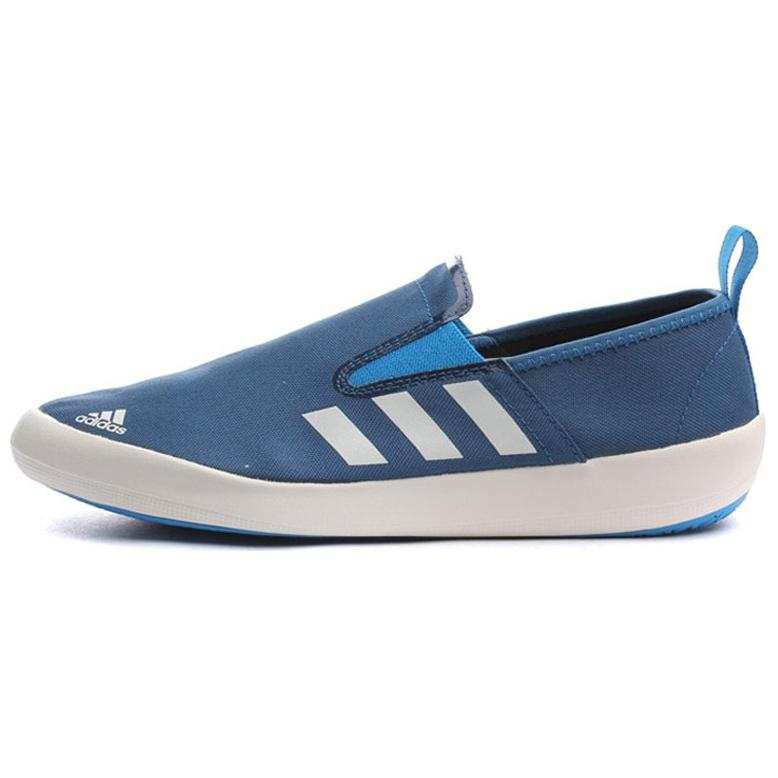 Adidas Adidas BOAT SLIP on DLX Slip Resistant Abrasion Resistant Low top Outdoor Shoes Unisex Blue