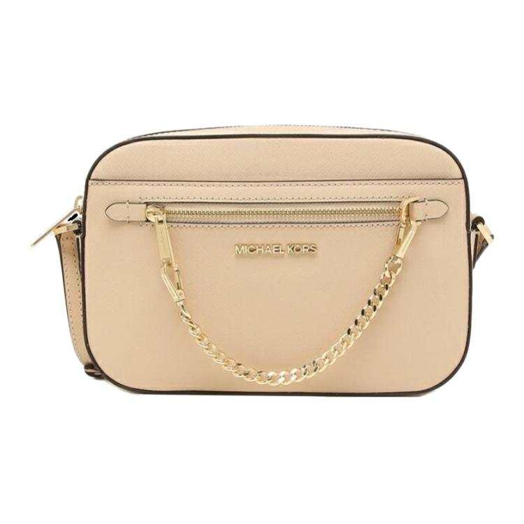 MICHAEL KORS Jet Set Saffiano Leather Shoulder Bag, Crossbody Bag Large Women's Camel