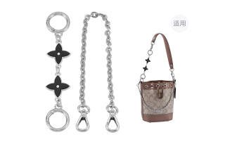 JINYANSHA Metal Alloy Bag Straps Women's Silver