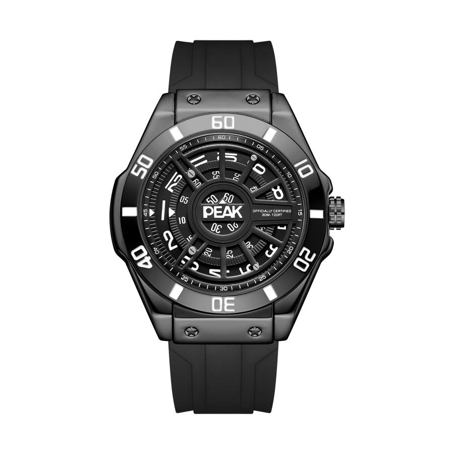 PEAK PEAK Quartz Movement Silicone Strap Watch Men's Watches Skeleton Dial