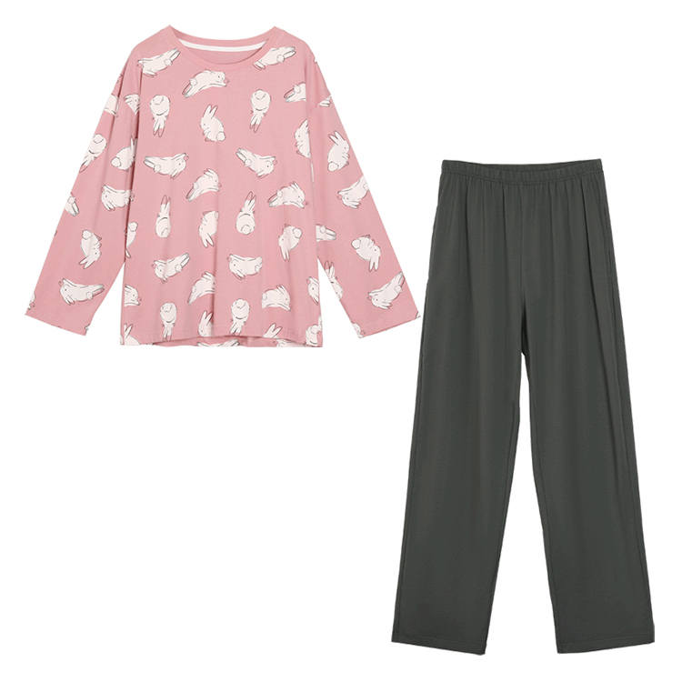 HONGDOUJUJIA Pajama Set Women's Ruby Pink