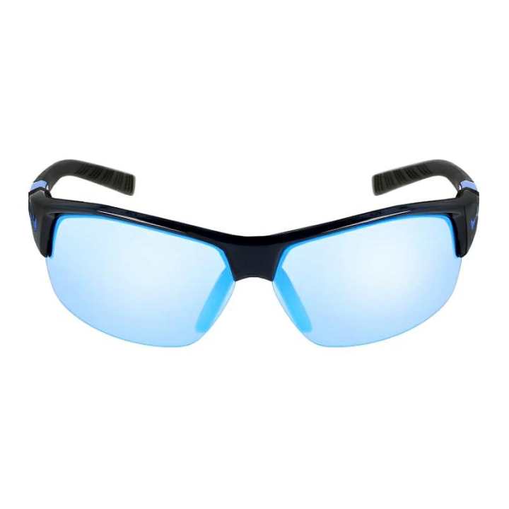 Nike Nike Brand Logo Plastic Irregular Shape Sunglasses Unisex Black