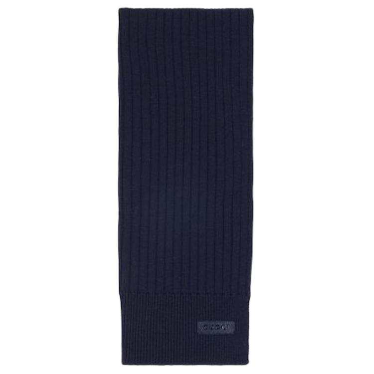 GUCCI Gucci Knit wool scarf with logo