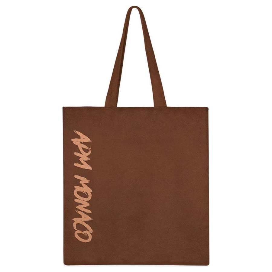 Apm Monaco Polyester Tote Bag, Shopping Bag, Handbag, Shoulder Bag Regular Women's Mocha