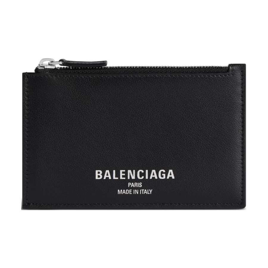 Balenciaga Smooth Calfskin Card Holder Large Men's Black