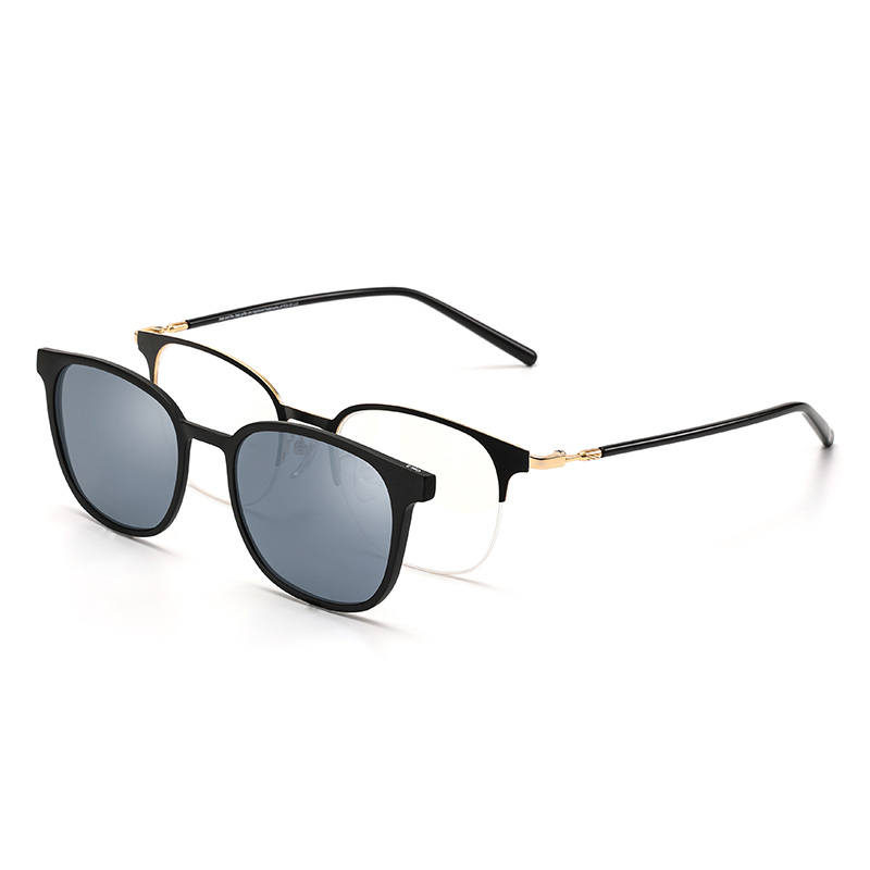 Jeep Jeep Plate+Stainless Steel Square Eyeglass Frames Unisex