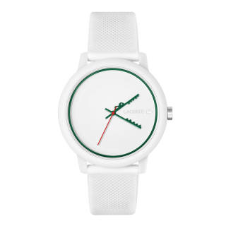 LACOSTE 12.12 Wrist Watches Quartz Movement Silicone Strap White Dial Unisex