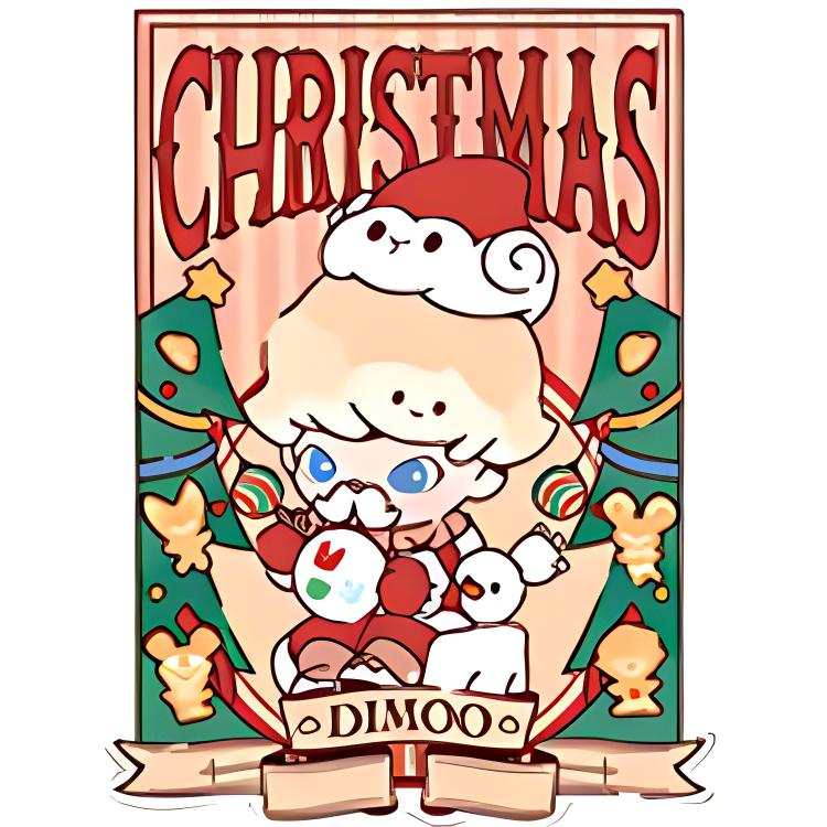 POP MART DIMOO Snowman's Letter Postcard Accompanying And Soothing IP Merch
