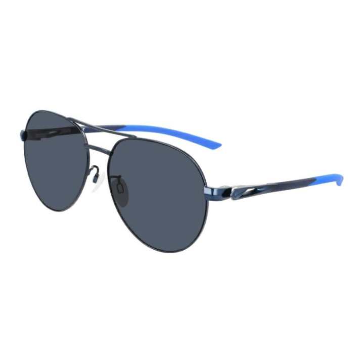 Nike Nike Brand Logo Metal Aviator Sunglasses Unisex Blue