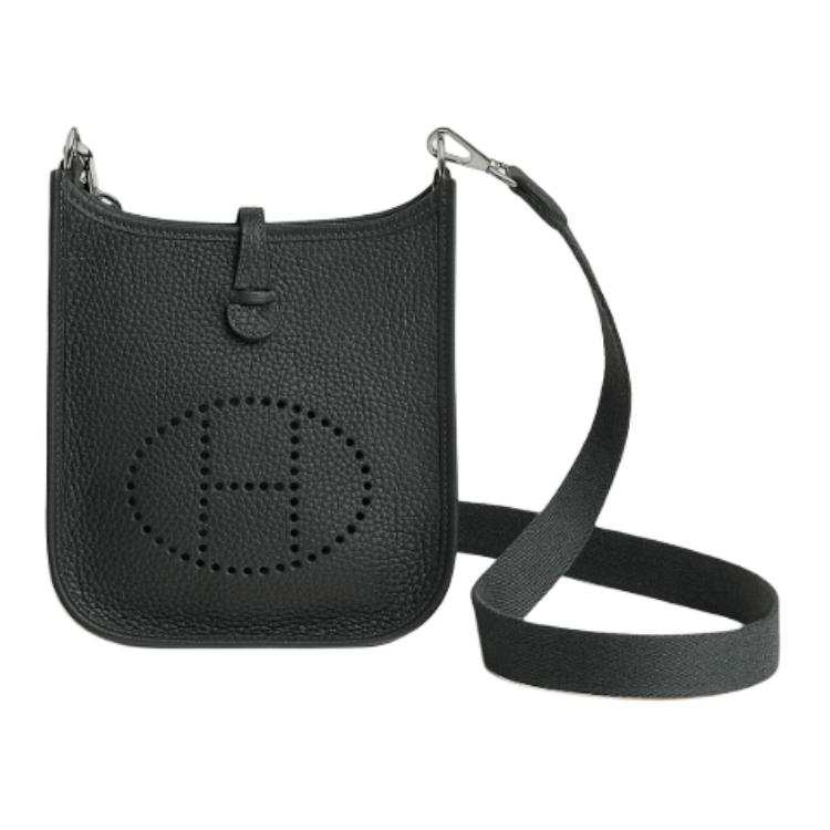 HERMES Evelyne Clemence Bullock Leather Crossbody Bag, Shoulder Bag 16 Women's 67 Vert Fonce Dark Green