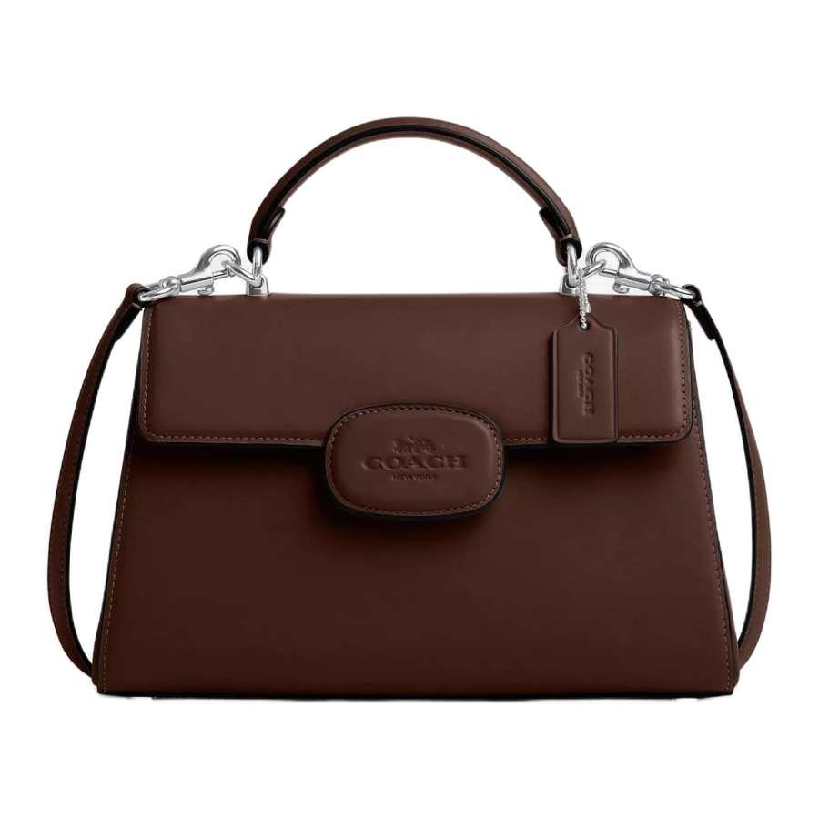 COACH Eliza Refined Calfskin Shoulder Bag, Crossbody Bag, Handbag Large Women's Maple