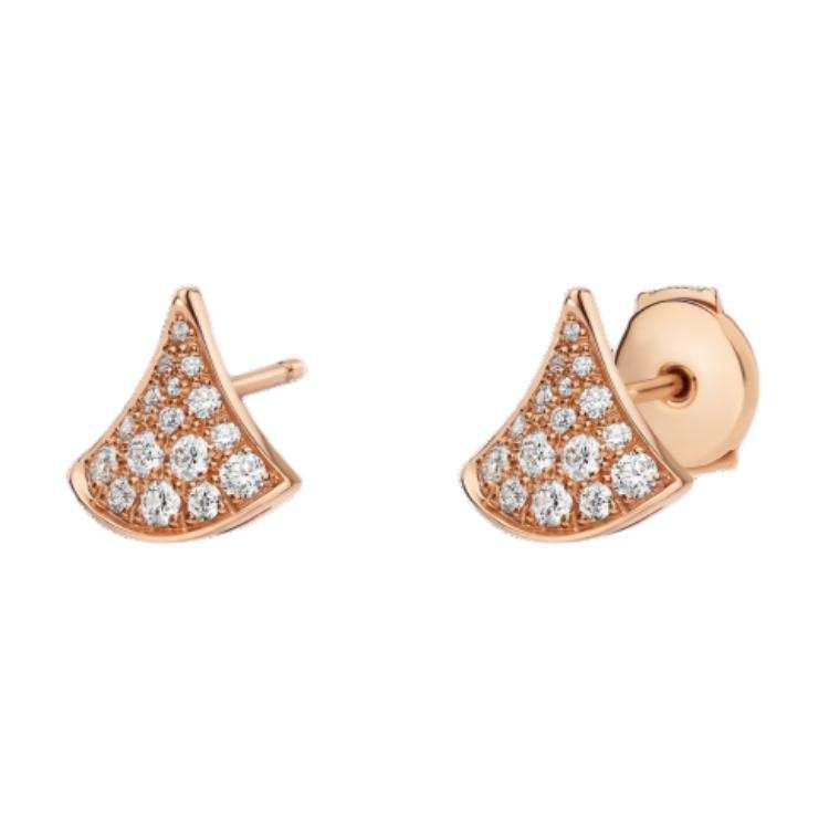 BVLGARI Earrings Women's Rose Gold