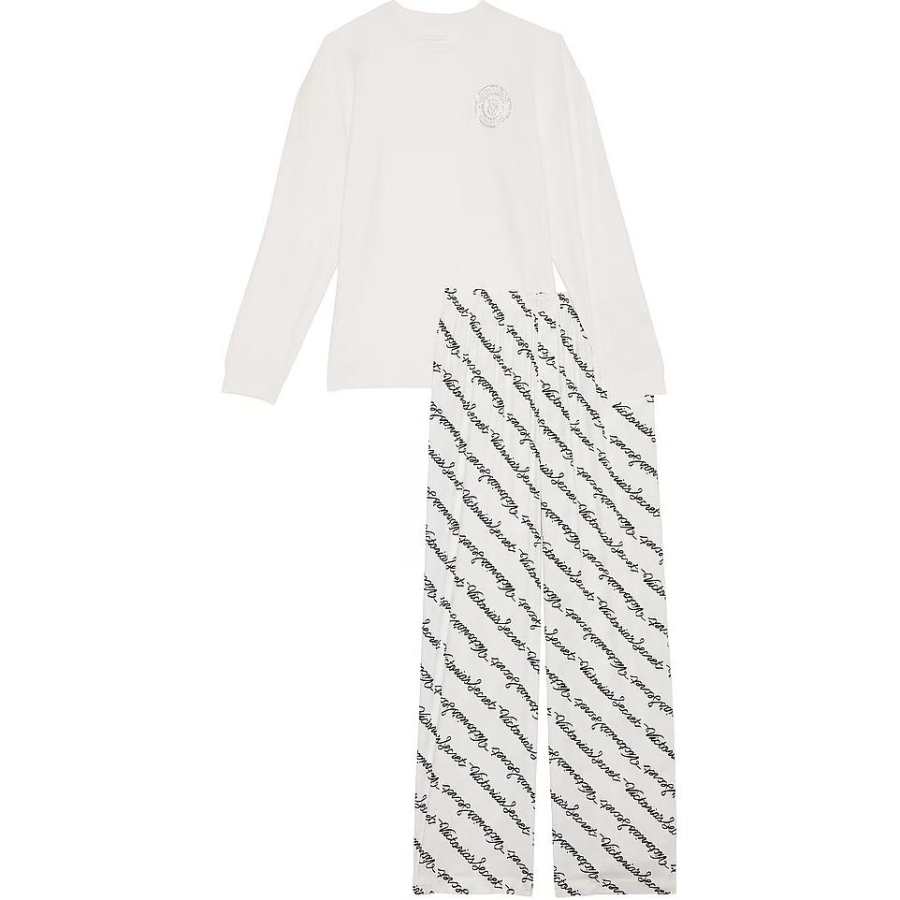 Victoria's Secret Pajama Set Women's Black White