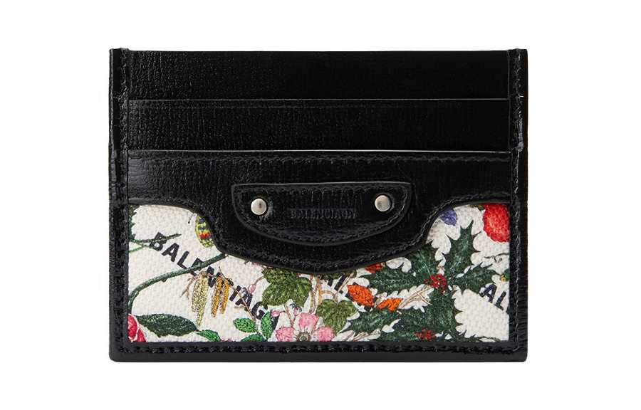 GUCCI Canvas With Leather Card Holder Card Holder Women's White/Black/Multicolor