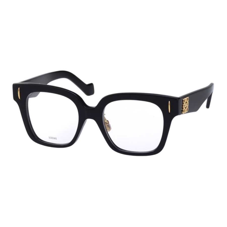LOEWE LOEWE Plate Frame Irregular Shape Eyeglass Frames Women's Black