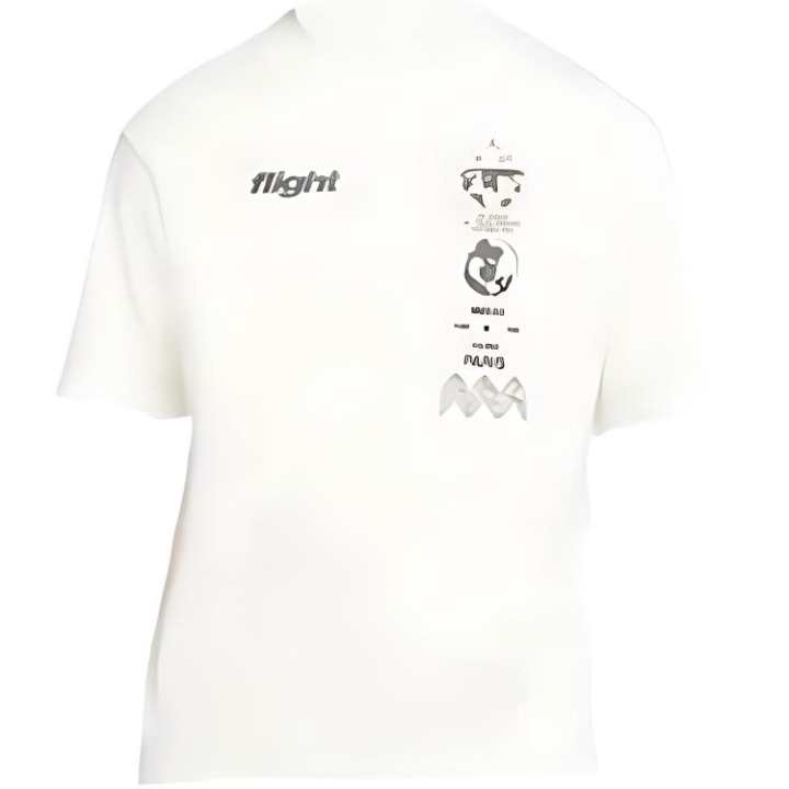 Jordan Jordan T Shirts Men's Ecru Crew Neck Thin Straight Fit