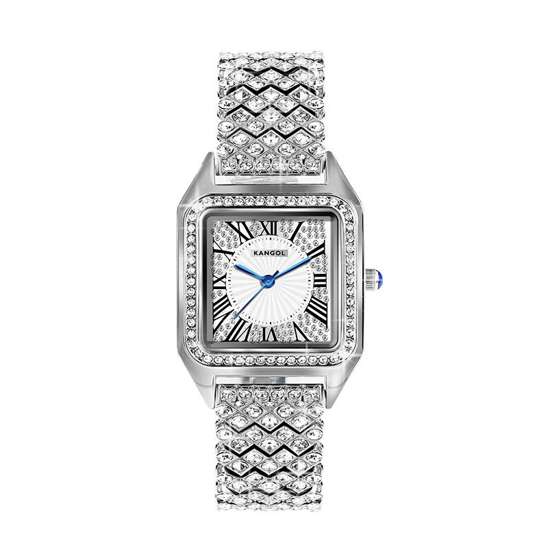 KANGOL Mermaid Collection Wrist Watches Quartz Movement Stainless Steel Strap White Dial Women's Watch