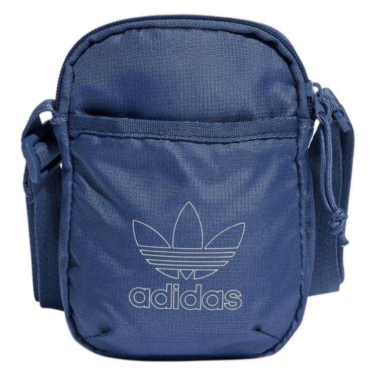Adidas Originals Trefoil Polyester Shoulder Bag, Crossbody Bag Unisex Blue