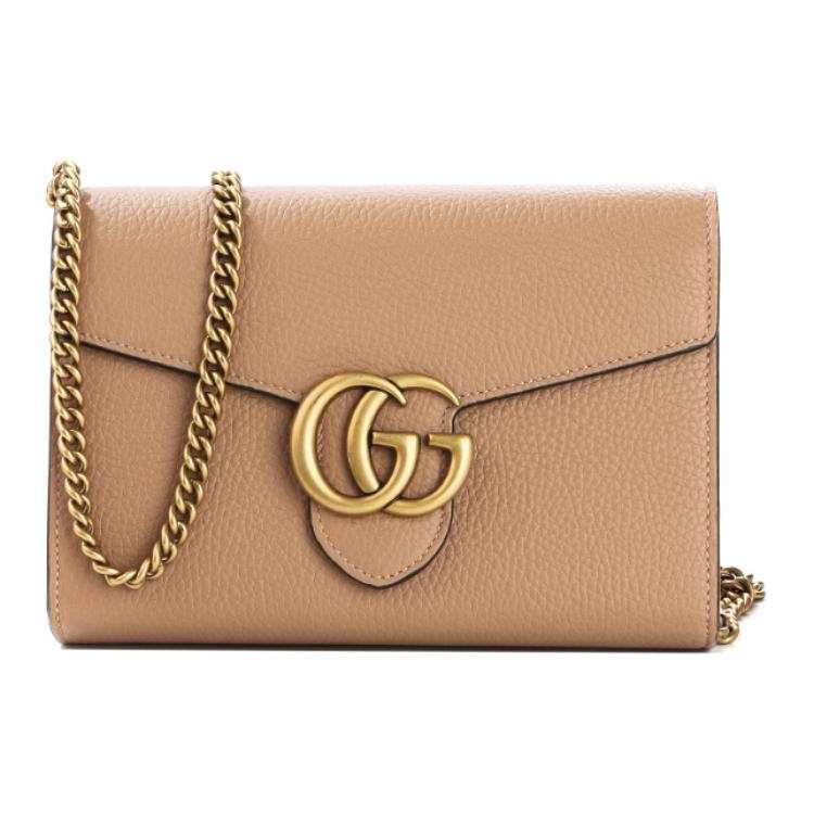 GUCCI Blondie Calfskin Crossbody Bag, Shoulder Bag Women's Beige