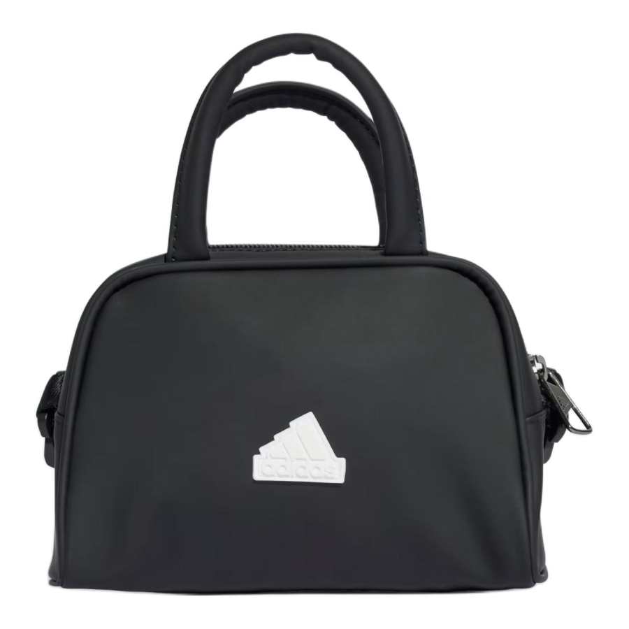 Adidas Adidas Polyurethane Bowling Bag, Shoulder Bag, Crossbody Bag, Handbag Small Women's Black