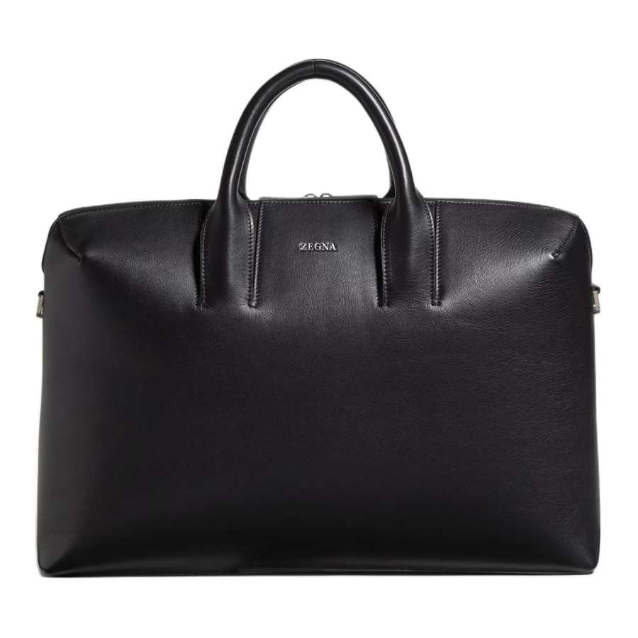 Ermenegildo Zegna Zegna Logo Detailed Top Handle Briefcase