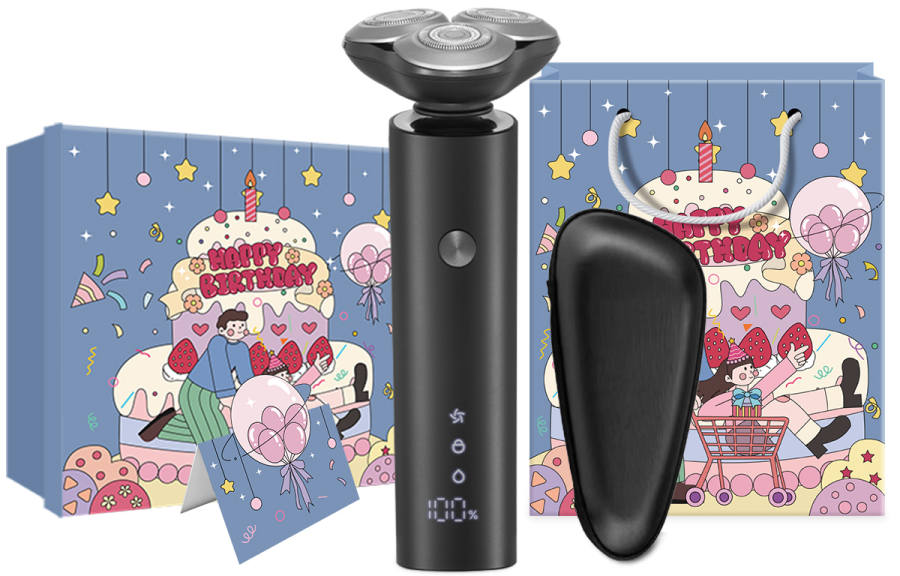 MI Home Electric Razors S301 Black Hacker Rotary Shaver Ceramic Triple Blade Full body Washable