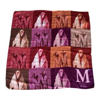 MaxMara Patterned Print Mulberry Silk Scarves Unisex Multicolor