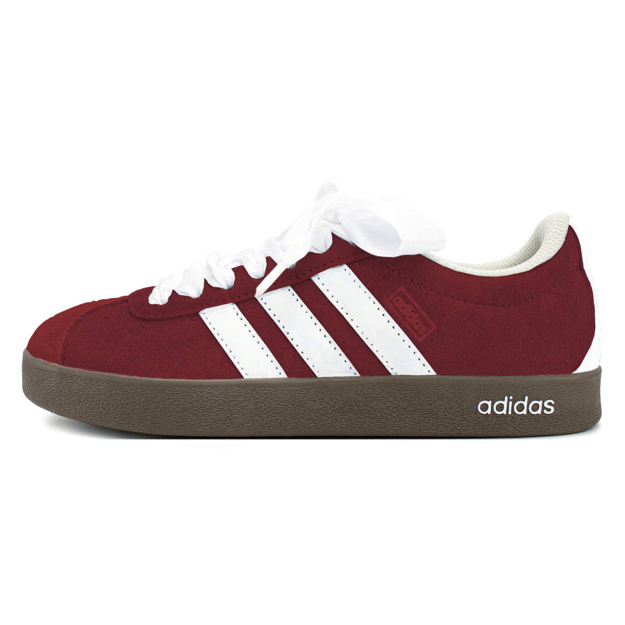 Adidas Adidas VL COURT 2.0 Slip Resistant Abrasion Resistant Low top Skateboard Shoes Unisex Red White