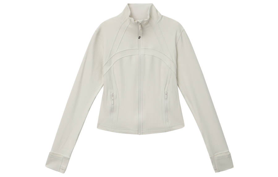 Lululemon Define Jackets & Coats Women's Bone White Ribbed Band With Flash