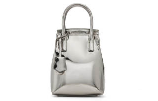 CHARLES&KEITH Pu Shoulder Bag Small Women's Black/Toffee Medium Umber/Pewter Tin Gray