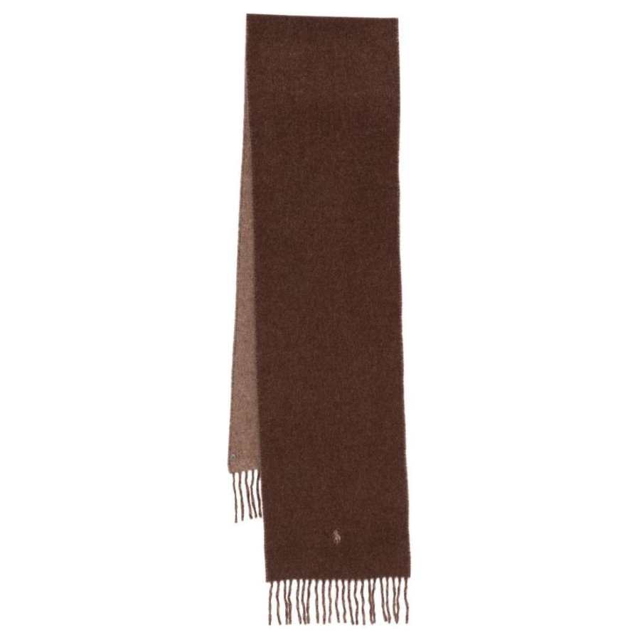 Polo Ralph Lauren fringed logo-embroidered scarf
