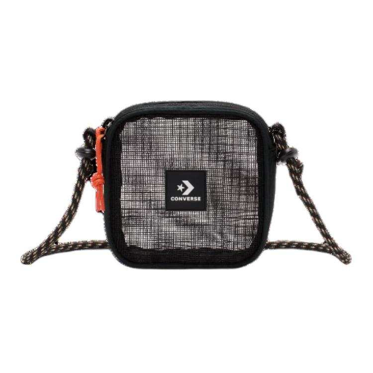 Converse Converse Polyester Shoulder Bag, Crossbody Bag Unisex Gray & Black