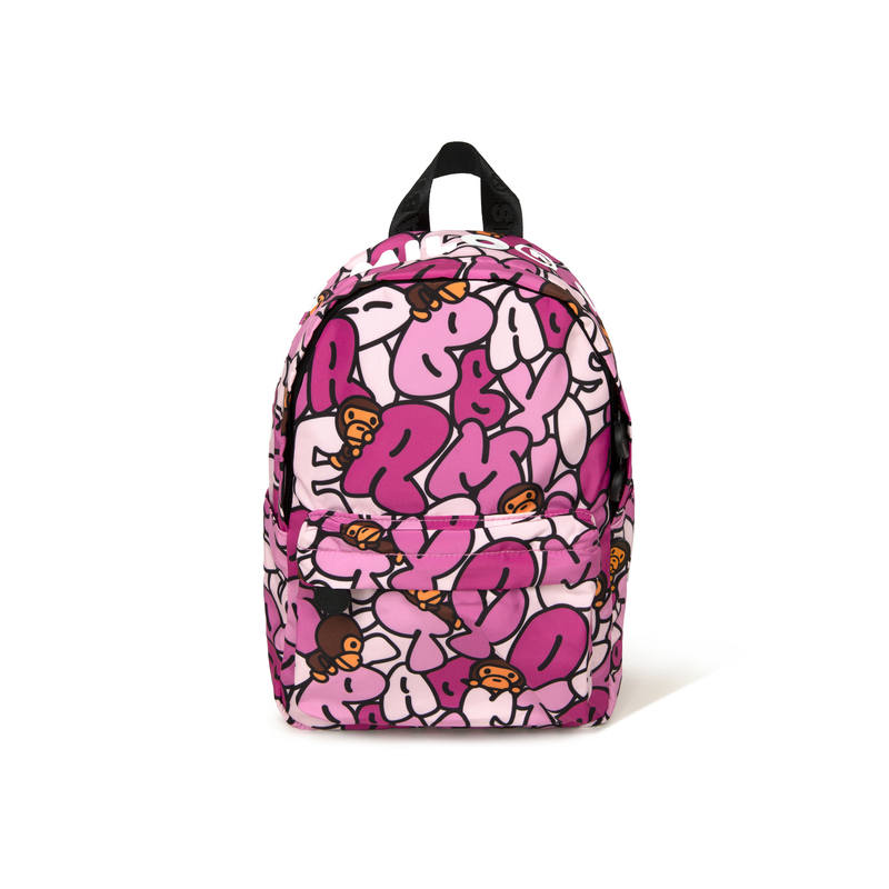 BABY MILO STORE BY A BATHING APE Fabric Backpack Unisex Green/Pink