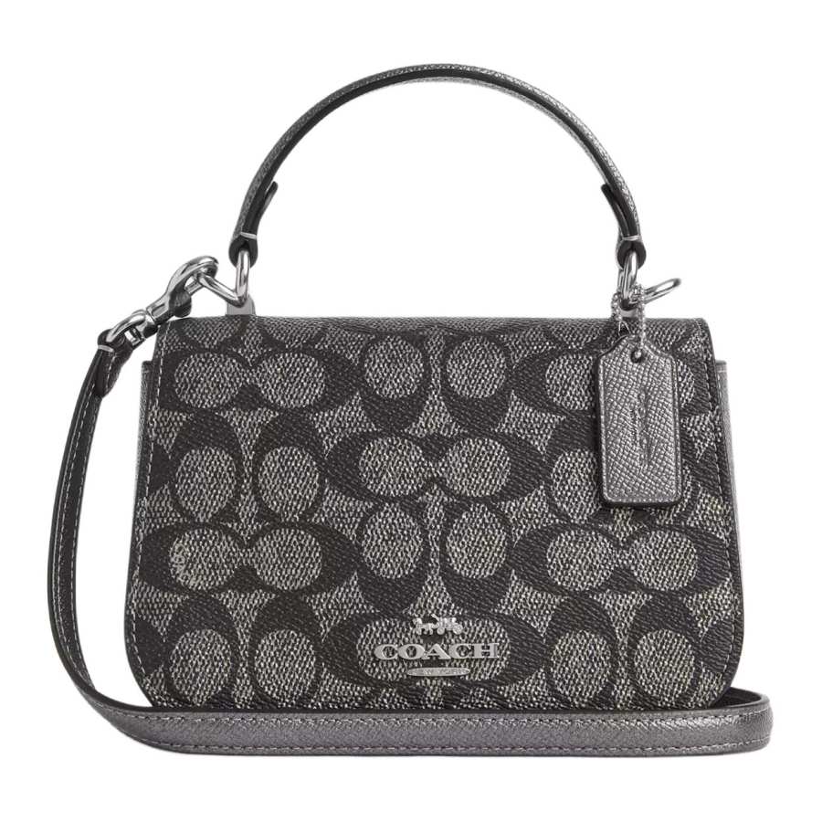 COACH Lysa Coated Canvas Shoulder Bag, Crossbody Bag, Handbag Small Women's Bronze