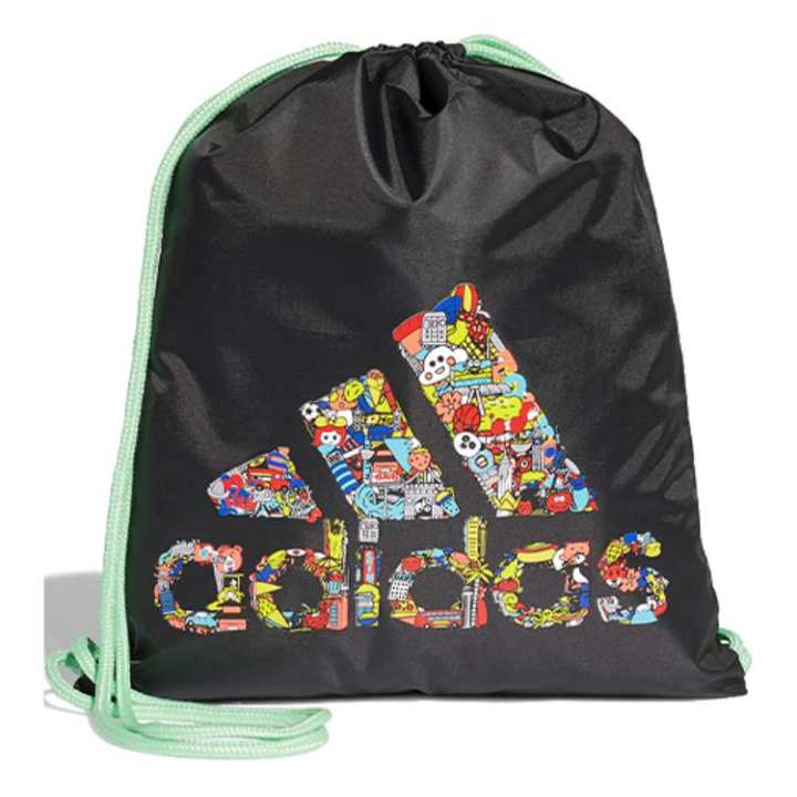 Adidas Adidas Polyester Drawstring Bag Gym Bag Sports Bag Backpack Regular Unisex Black