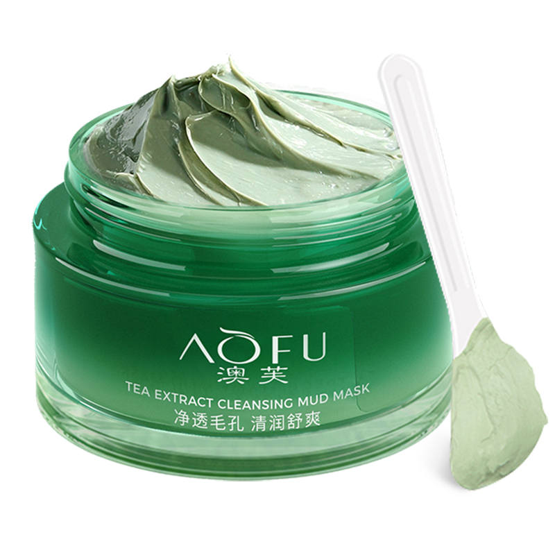 AOFU Amazon White Clay Apply on Facial Mask Tea Plant Cleaning Clay Mask 110g